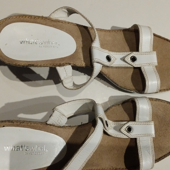 White 3 inch What's What by Aerosoles sandals - Picture 3 of 6
